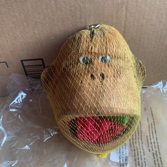 PET SUPPLIES - NEW Coconut head bird cage toy foraging shred chew PARROT MACCAW - Picture 7 of 7